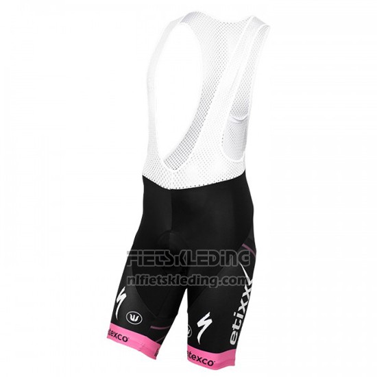 2016 Fietskleding Etixx Quick Step Roze en Zwart Korte Mouwen en Koersbroek
